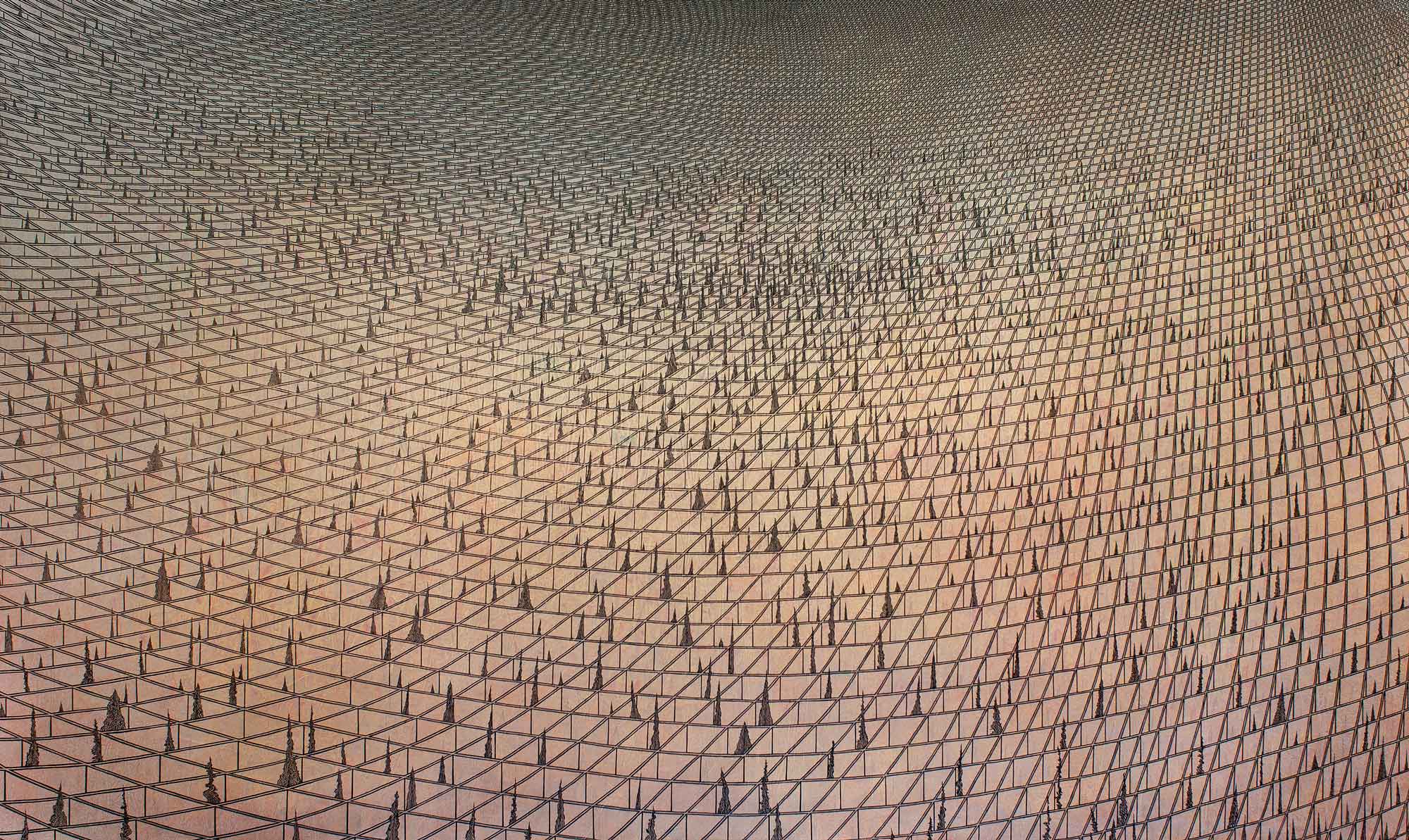 Waldkolonie, 2013, Chinese Ink and Acrylic on Canvas, 250x150cm